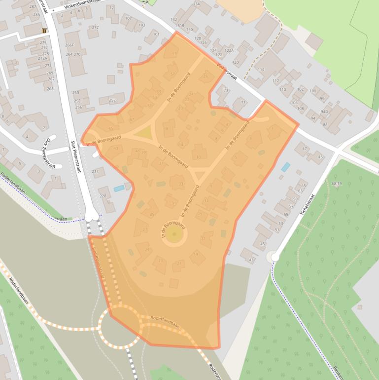 Kaart van postcodegebied 6464GC.