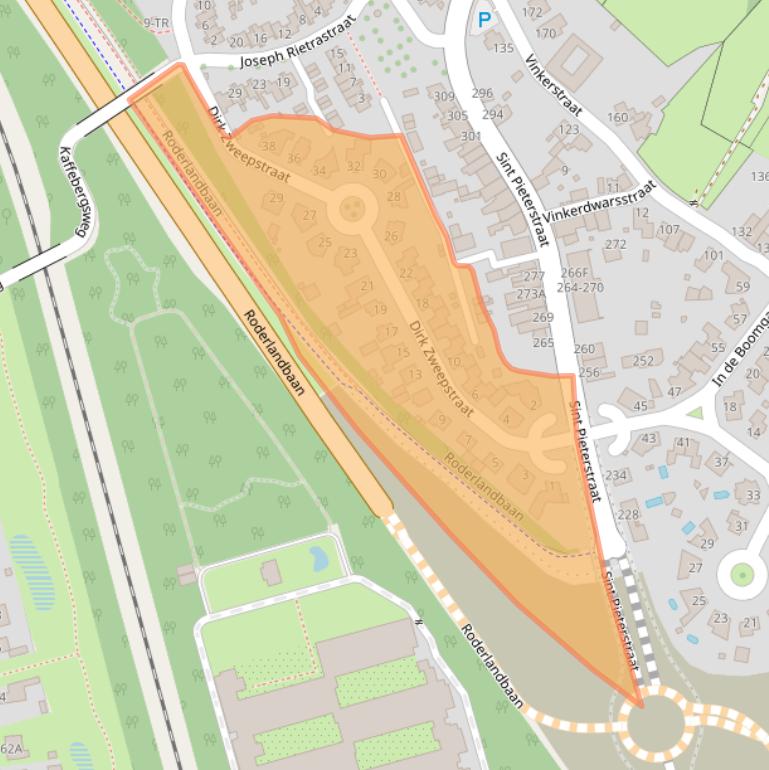 Kaart van postcodegebied 6464GE.