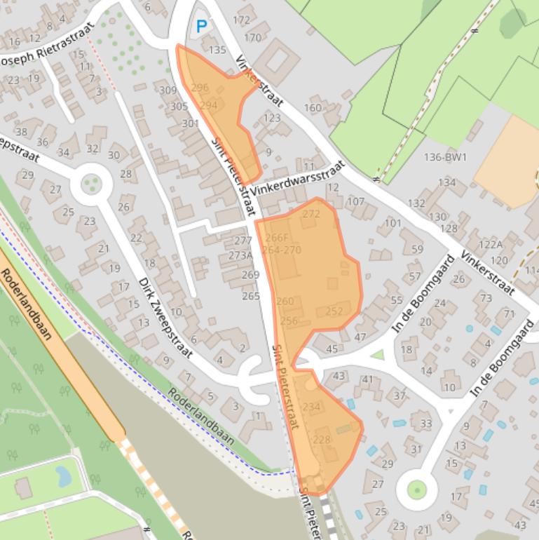 Kaart van postcodegebied 6464GH.