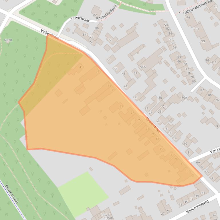 Kaart van postcodegebied 6464GJ.