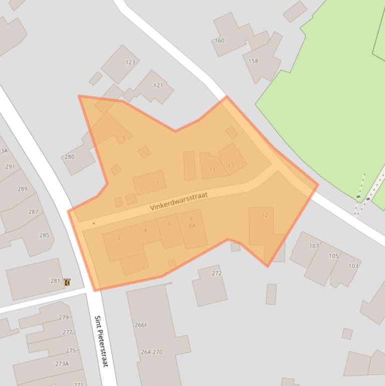 Kaart van postcodegebied 6464GP.