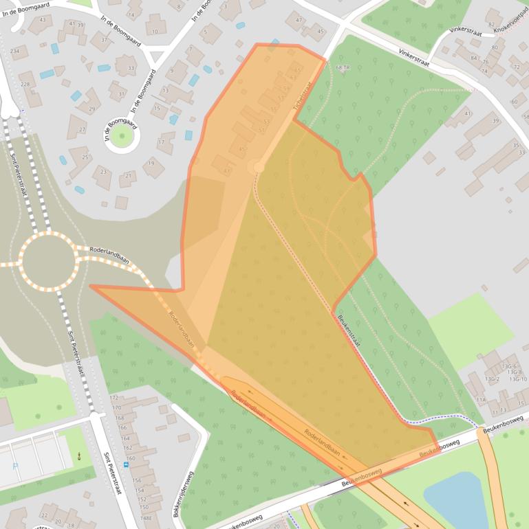 Kaart van postcodegebied 6464GR.