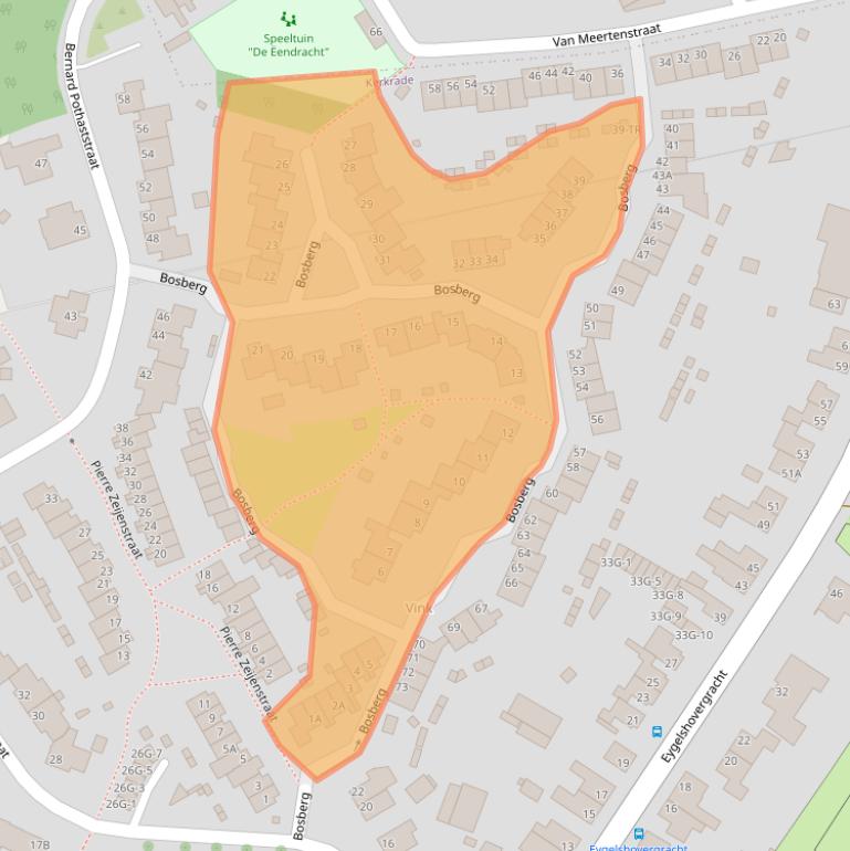 Kaart van postcodegebied 6464HE.