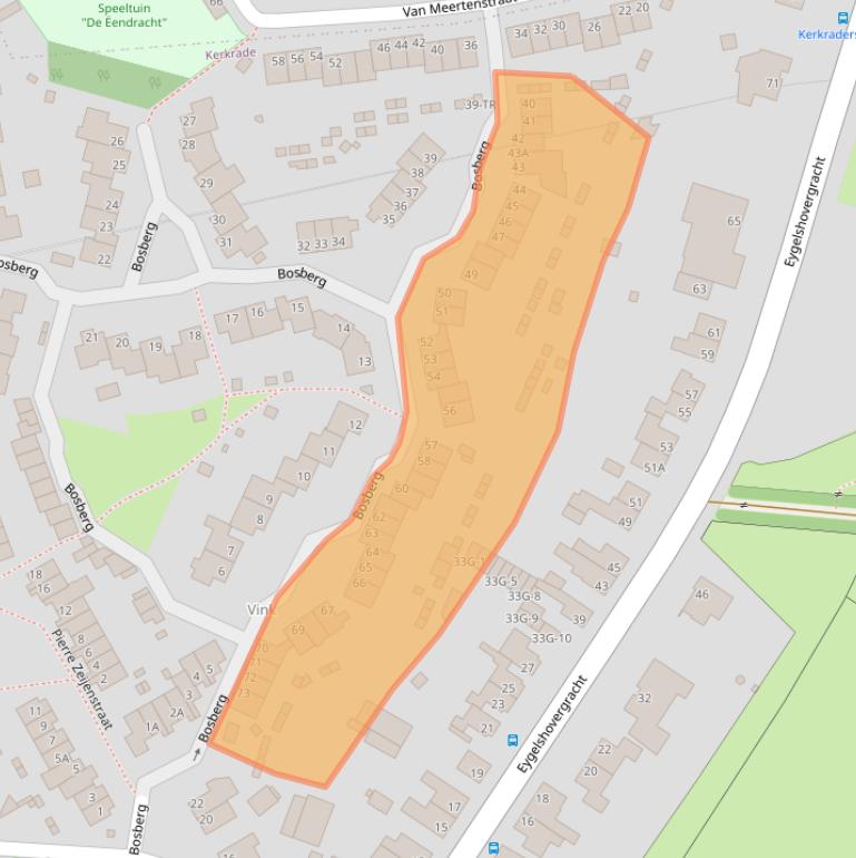 Kaart van postcodegebied 6464HG.