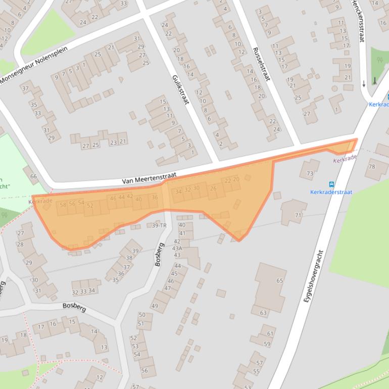 Kaart van postcodegebied 6464HK.