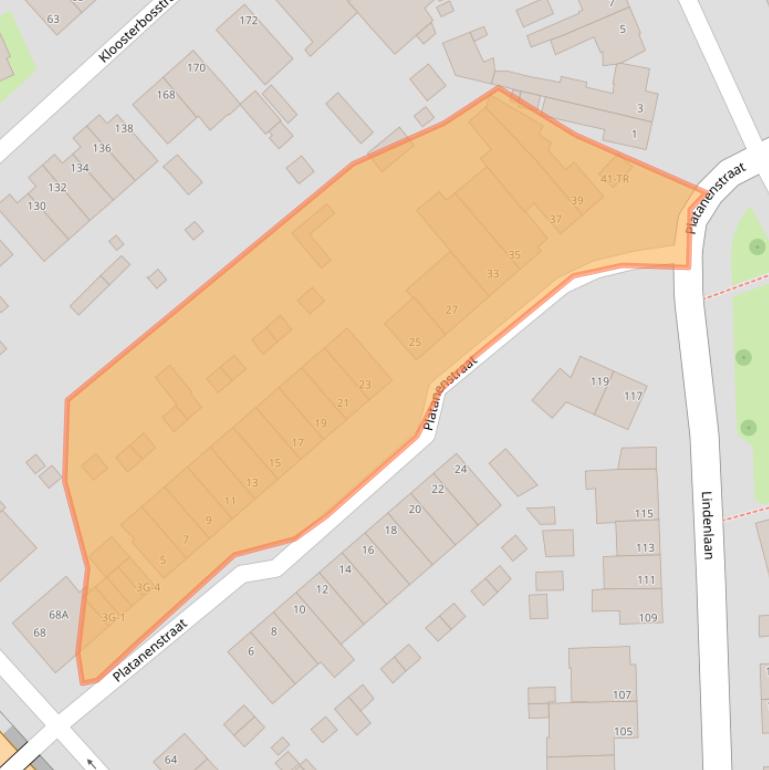 Kaart van postcodegebied 6464XE.