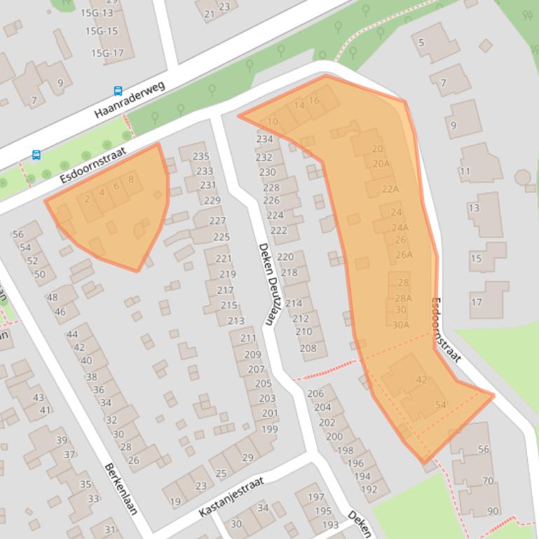 Kaart van postcodegebied 6464XH.