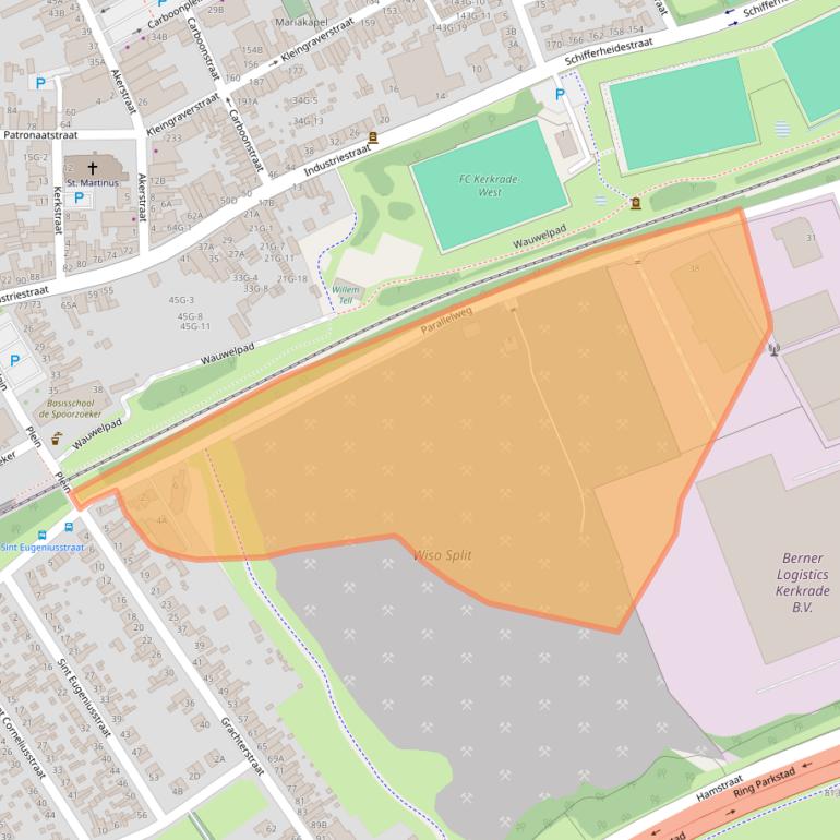 Kaart van postcodegebied 6465AA.