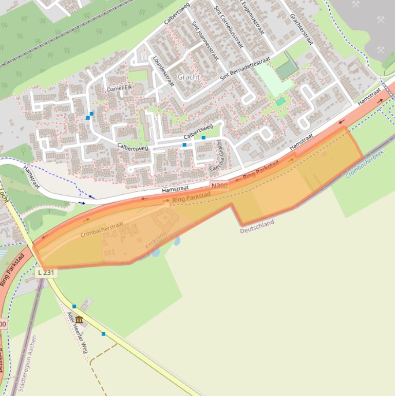 Kaart van postcodegebied 6465AH.