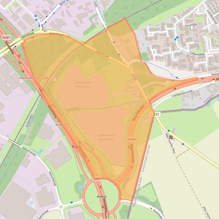 Kaart van postcodegebied 6465AJ.