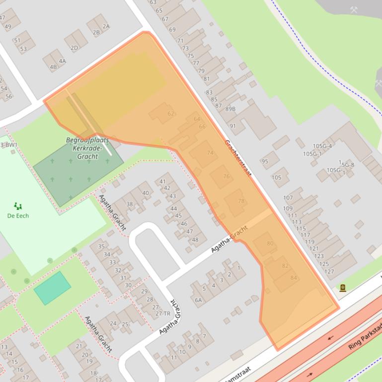 Kaart van postcodegebied 6465AP.