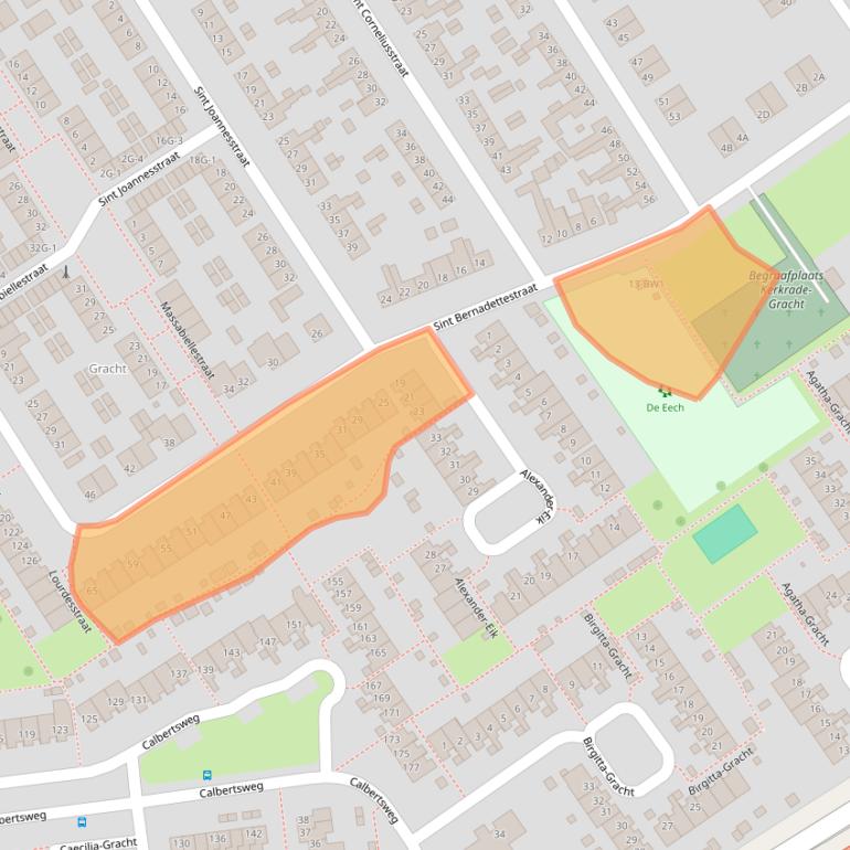 Kaart van postcodegebied 6465AV.