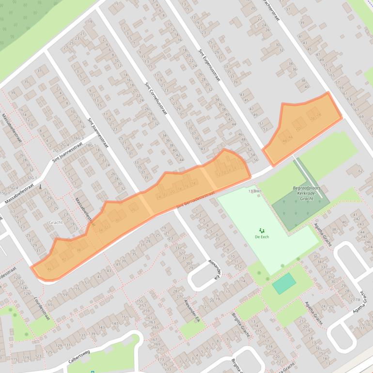 Kaart van postcodegebied 6465AW.