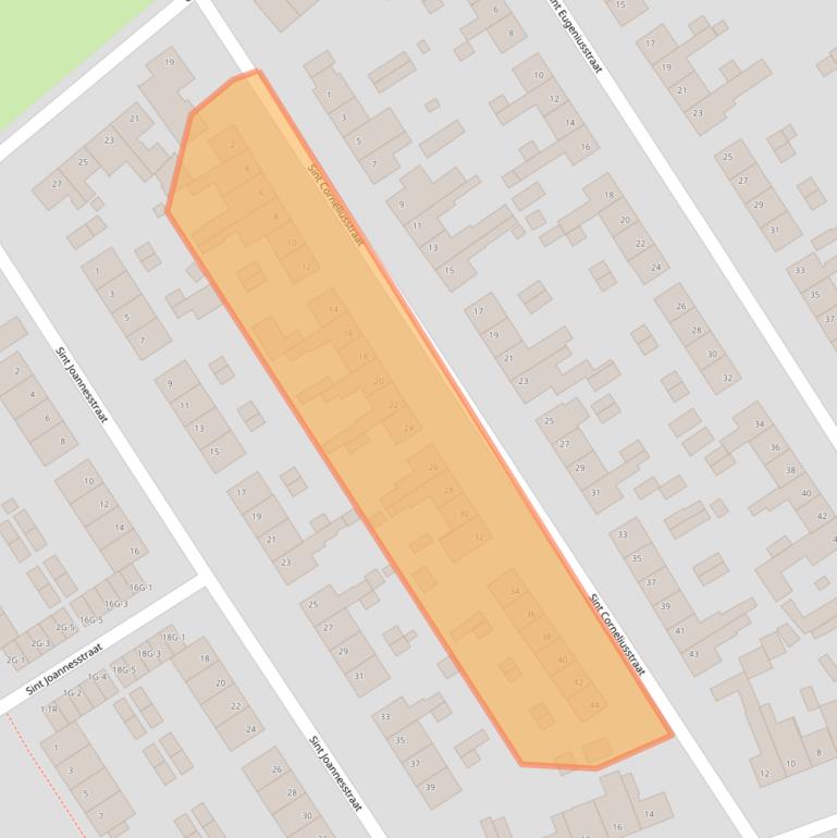 Kaart van postcodegebied 6465BE.