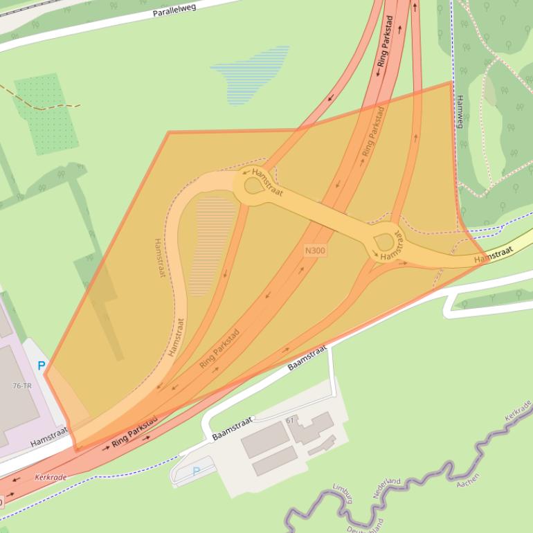 Kaart van postcodegebied 6465CB.