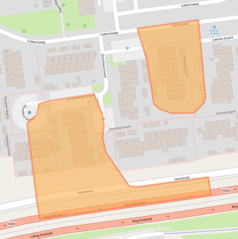 Kaart van postcodegebied 6465EB.