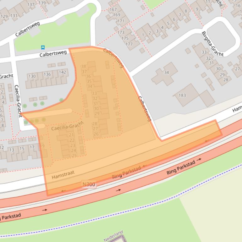 Kaart van postcodegebied 6465EJ.