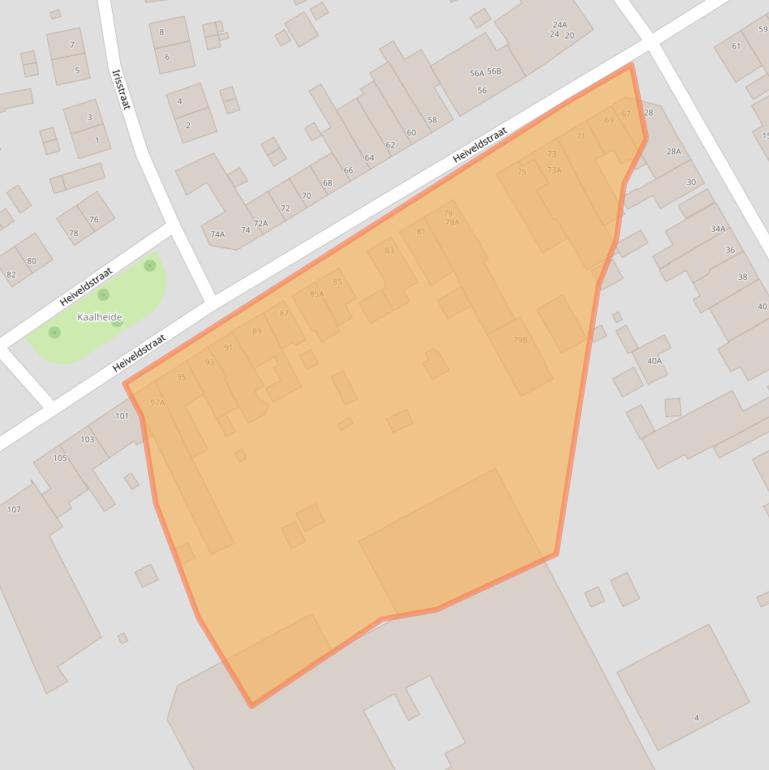 Kaart van postcodegebied 6466AH.