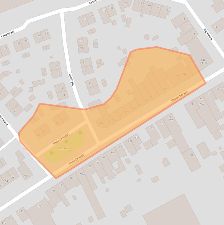 Kaart van postcodegebied 6466AL.