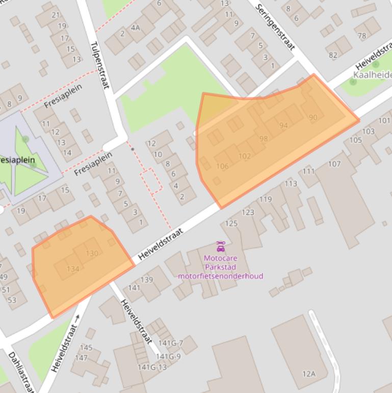 Kaart van postcodegebied 6466AM.