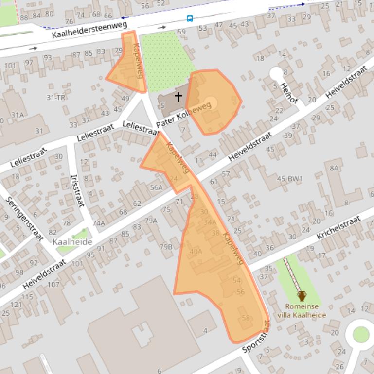 Kaart van postcodegebied 6466AV.