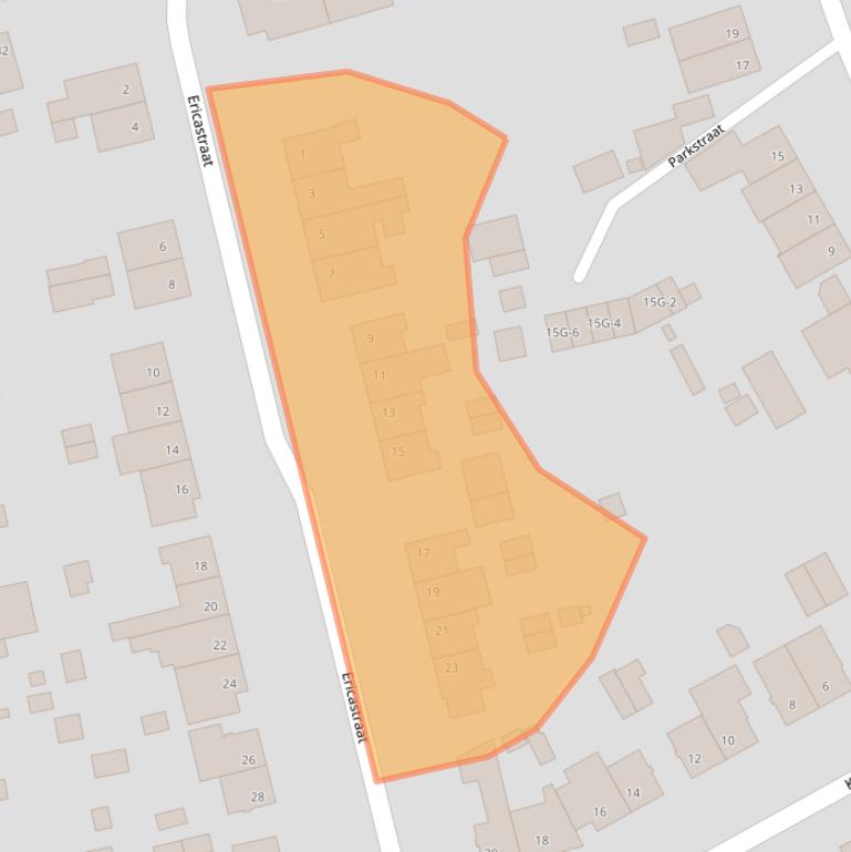 Kaart van postcodegebied 6466BB.