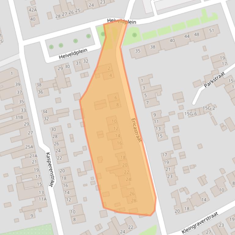 Kaart van postcodegebied 6466BC.