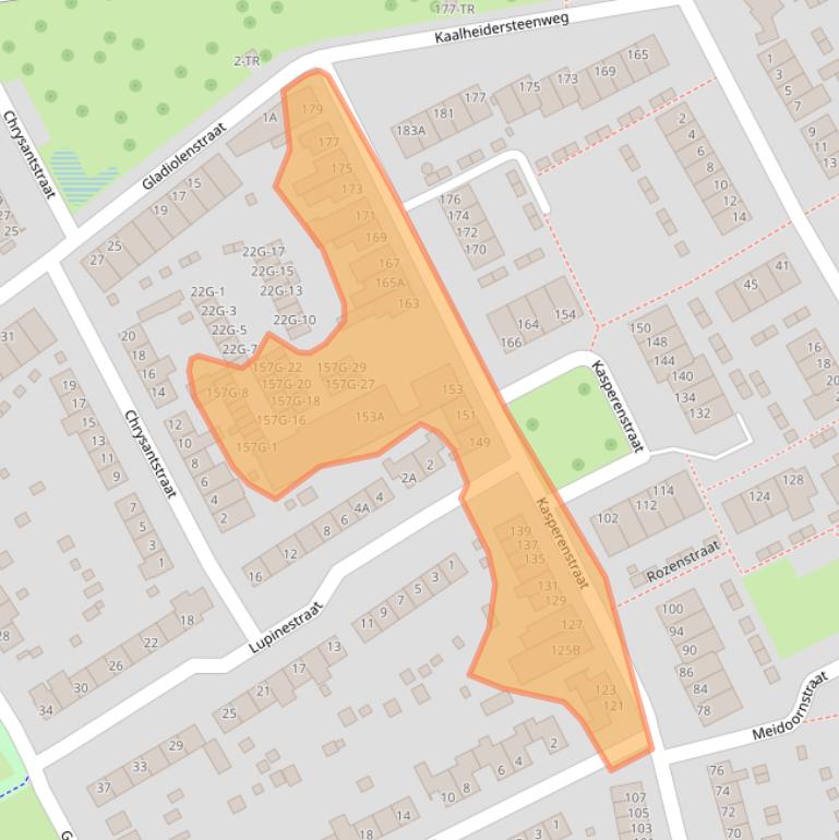 Kaart van postcodegebied 6466BH.