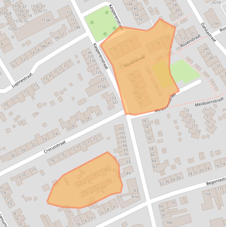 Kaart van postcodegebied 6466BM.