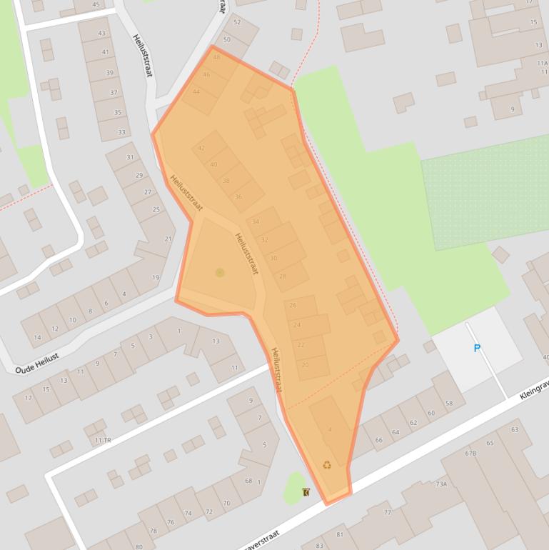 Kaart van postcodegebied 6466CH.