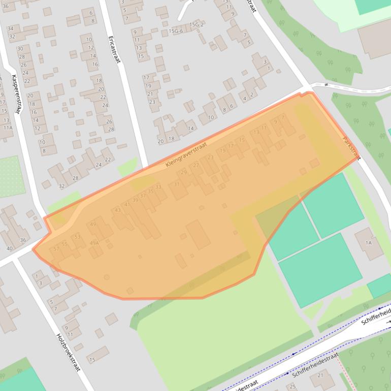 Kaart van postcodegebied 6466EA.