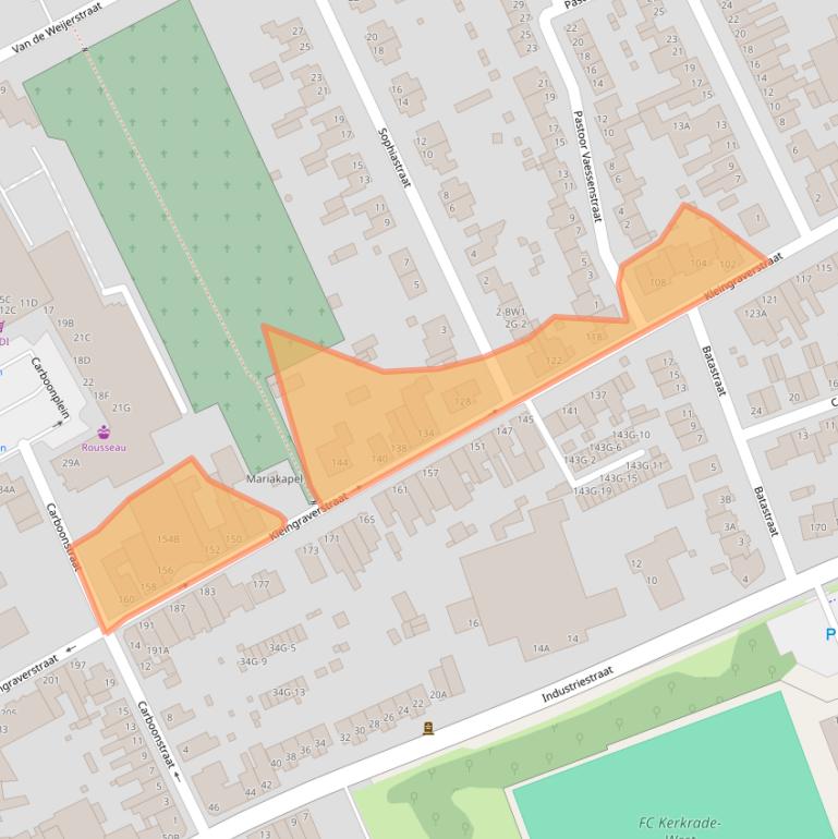 Kaart van postcodegebied 6466EJ.