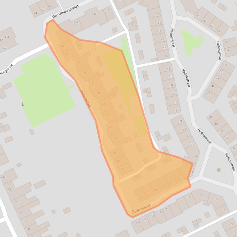 Kaart van postcodegebied 6466ER.