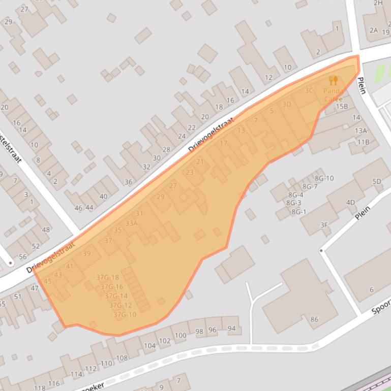 Kaart van postcodegebied 6466GH.