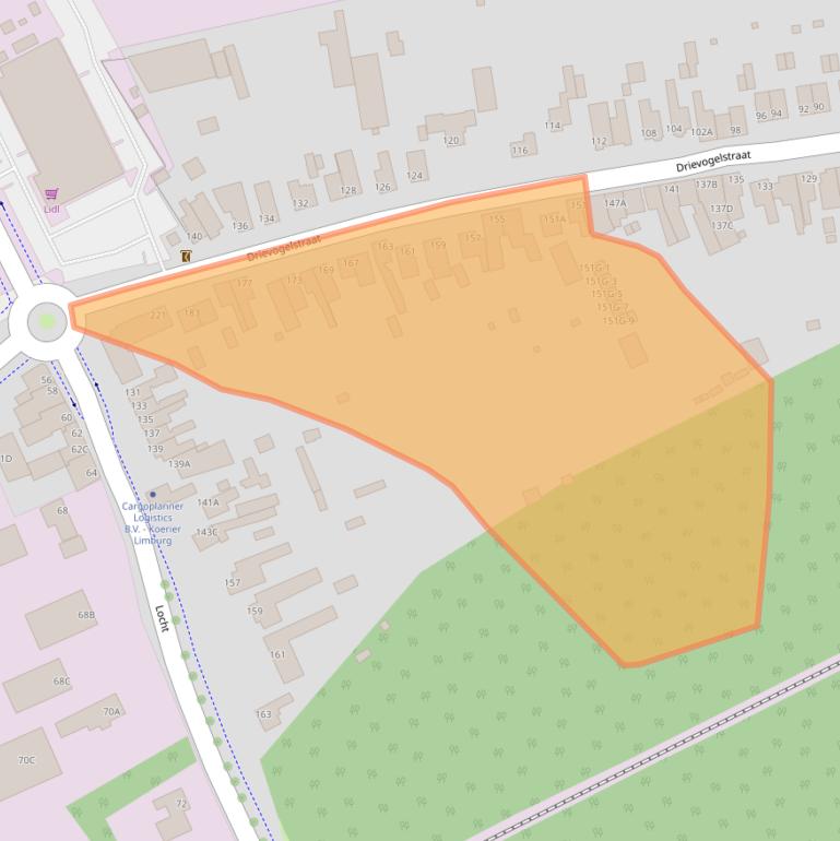 Kaart van postcodegebied 6466GL.