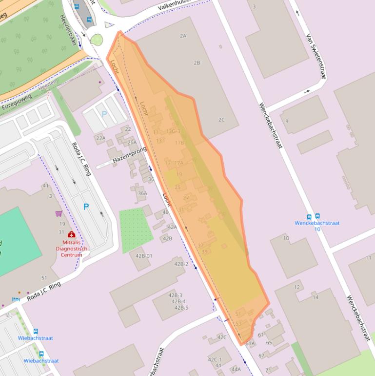 Kaart van postcodegebied 6466GS.