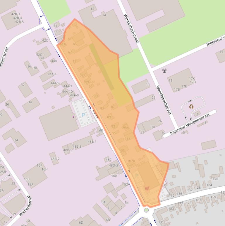 Kaart van postcodegebied 6466GT.