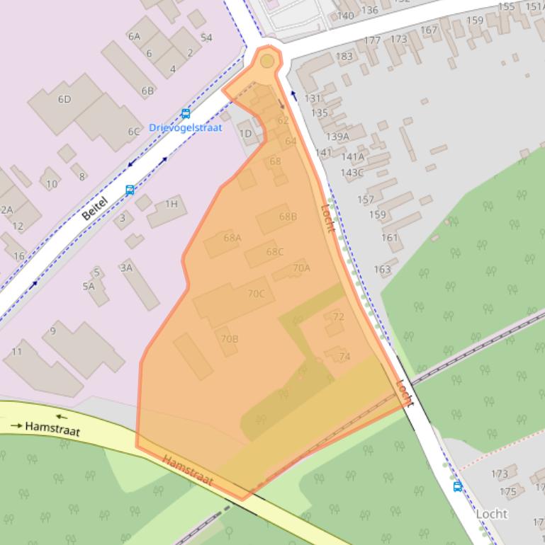 Kaart van postcodegebied 6466GX.