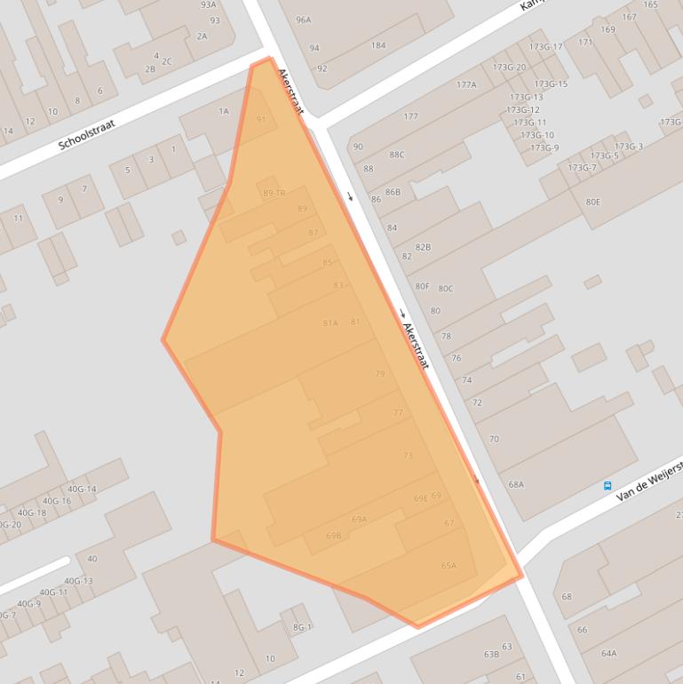 Kaart van postcodegebied 6466HC.