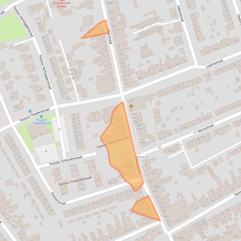 Kaart van postcodegebied 6466HD.