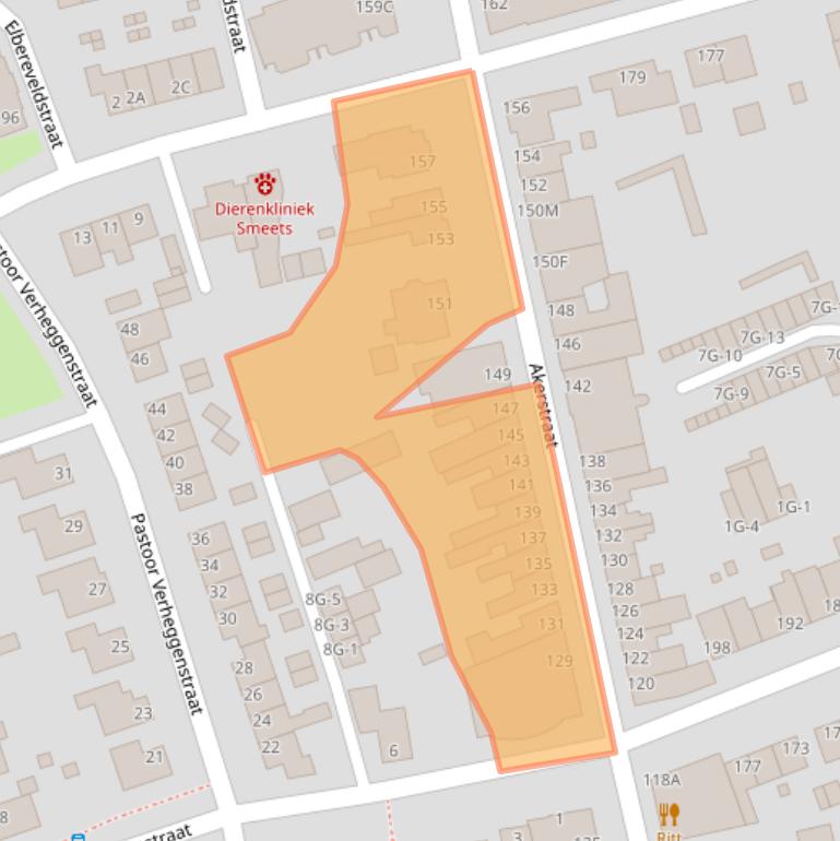 Kaart van postcodegebied 6466HE.