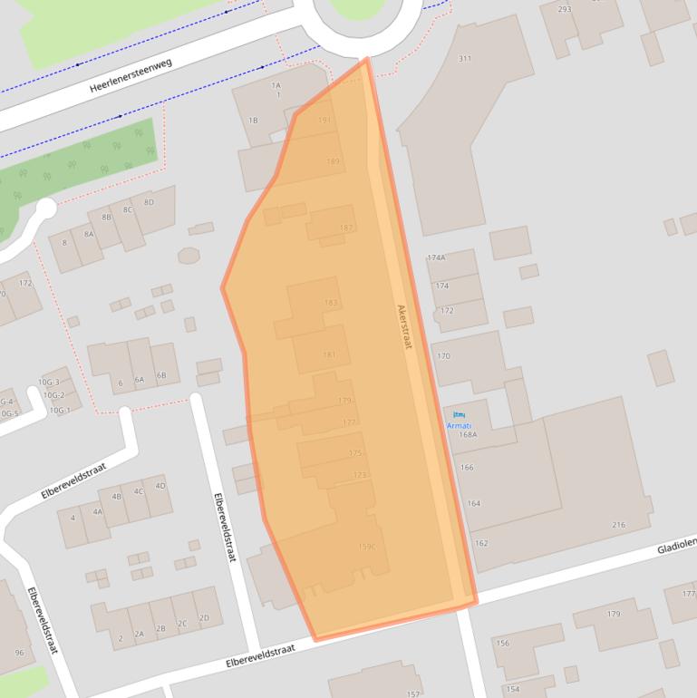 Kaart van postcodegebied 6466HG.