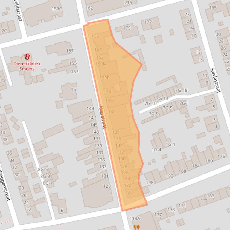 Kaart van postcodegebied 6466HN.