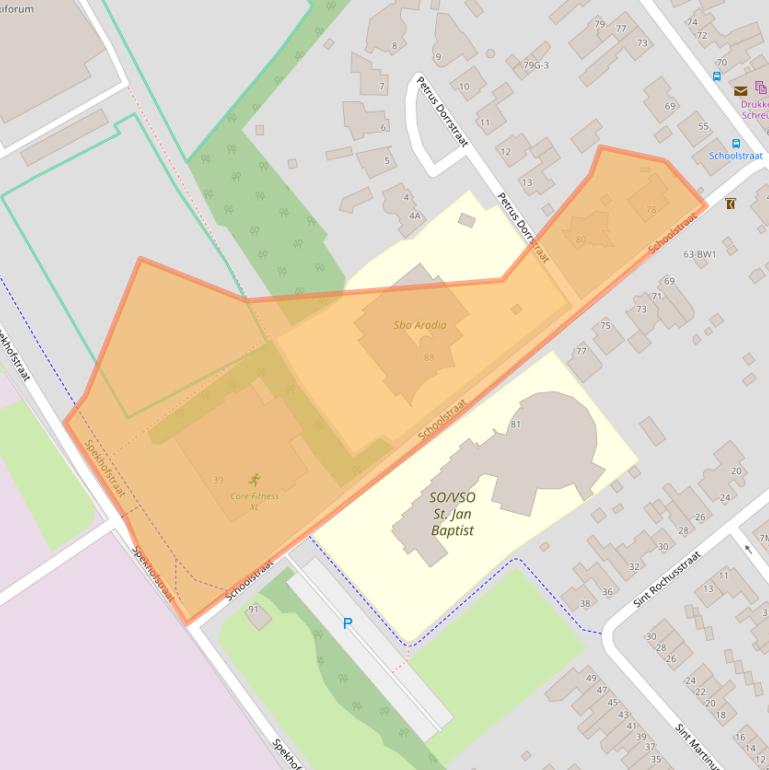 Kaart van postcodegebied 6466HX.