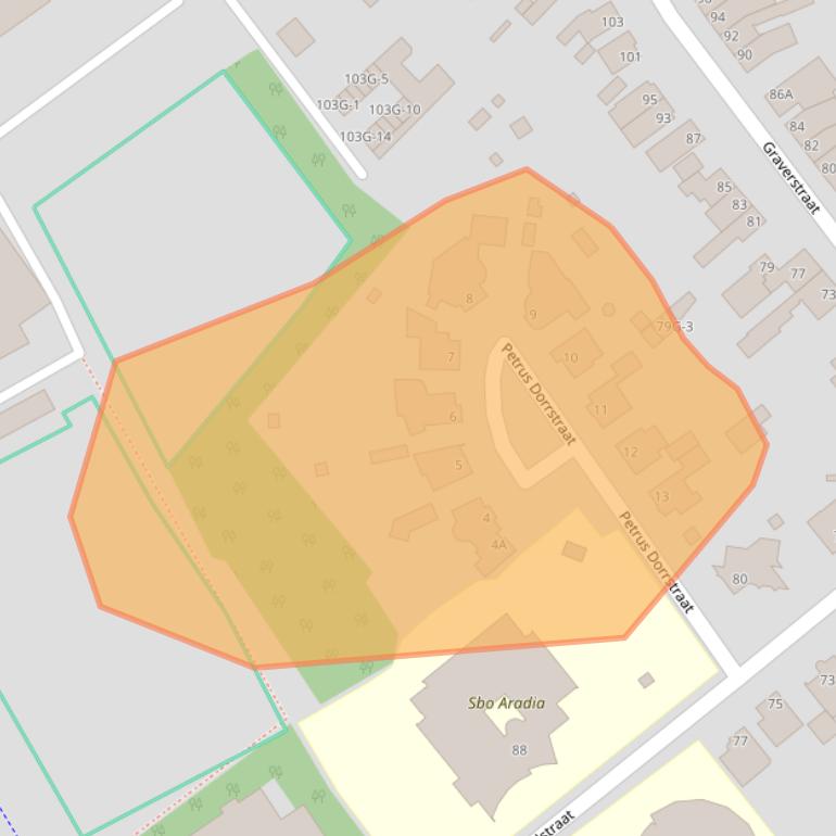 Kaart van postcodegebied 6466HZ.