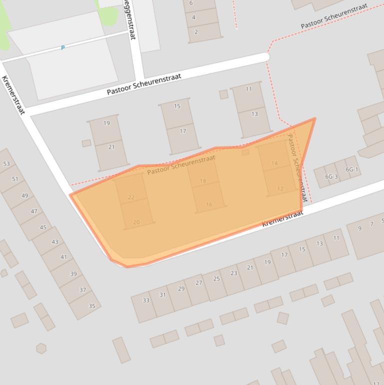 Kaart van postcodegebied 6466JD.