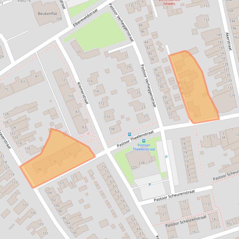 Kaart van postcodegebied 6466JH.