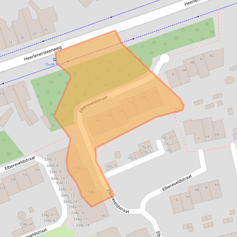 Kaart van postcodegebied 6466KD.