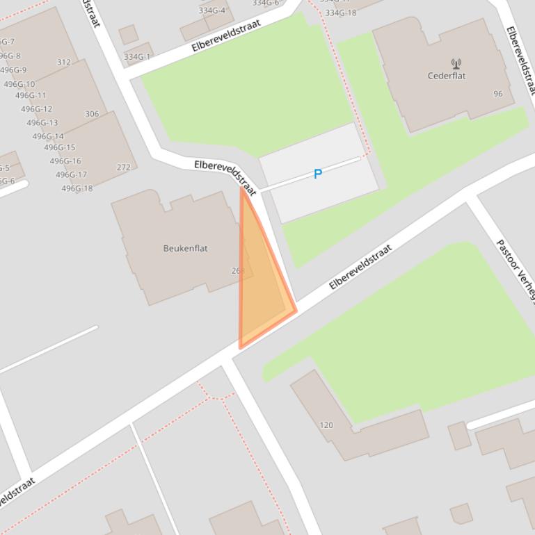 Kaart van postcodegebied 6466KE.