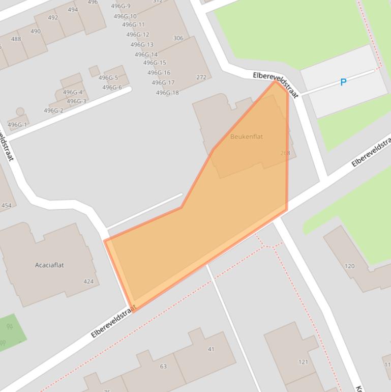 Kaart van postcodegebied 6466KG.